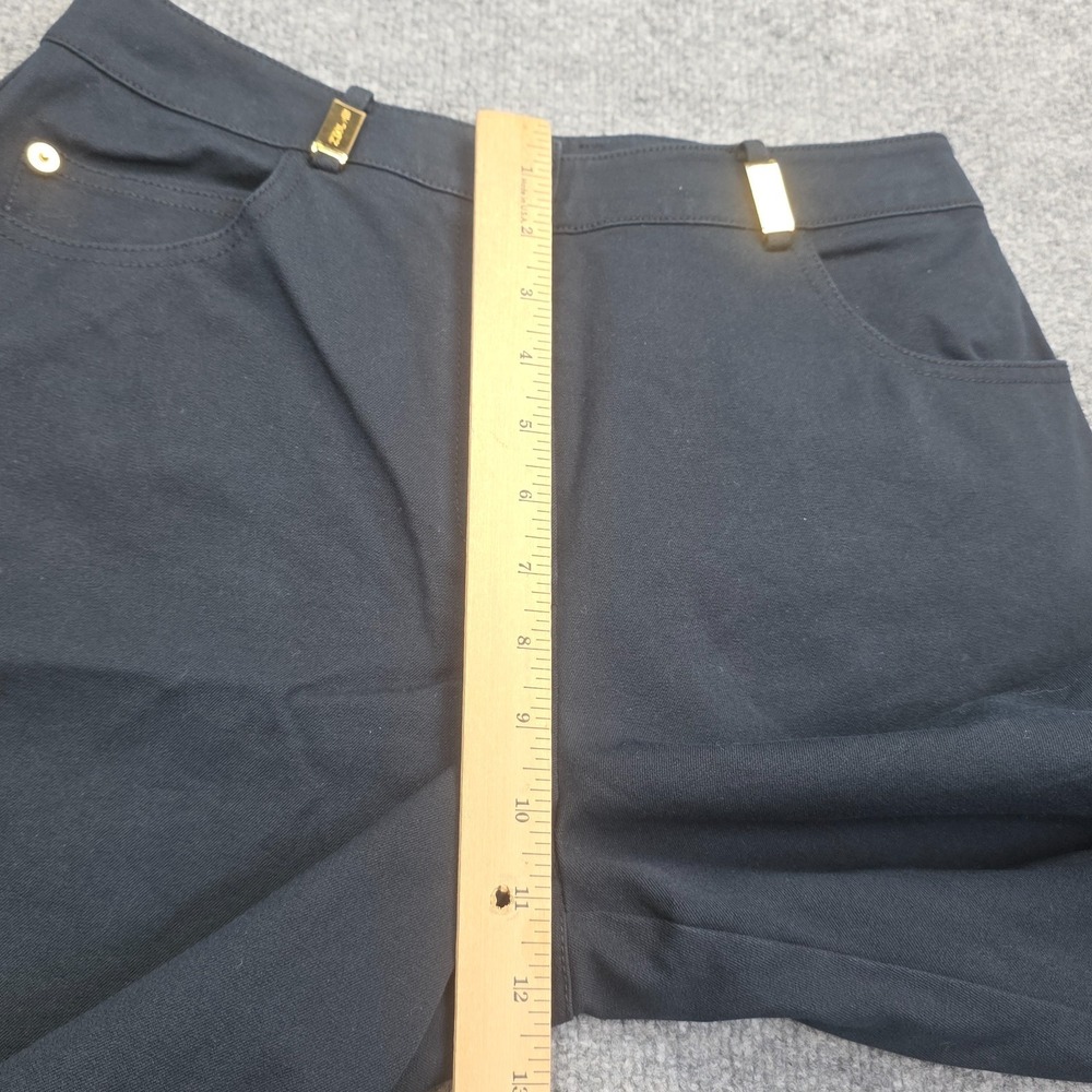 St JOHN SPORT By Marie Gray Pants Women's 4 Black Straight Leg Cotton Stretch - Picture 11 of 14